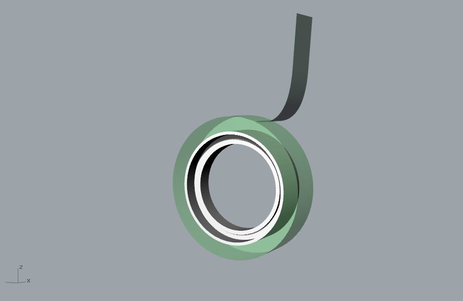 Round scotch tape 3D model 3D print model_13