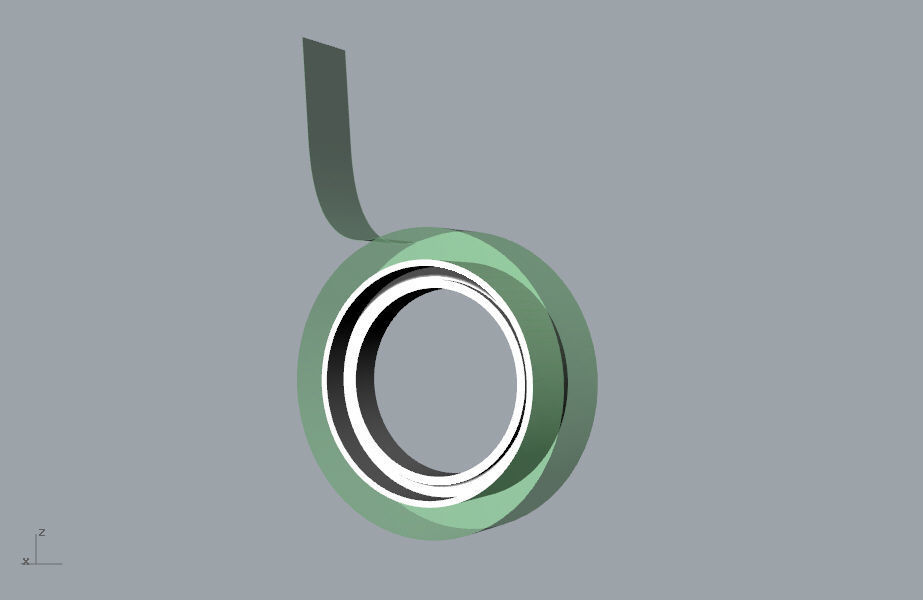 Round scotch tape 3D model 3D print model_17