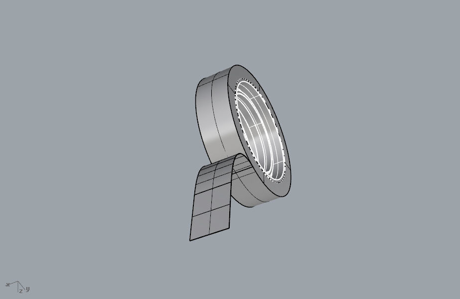Round scotch tape 3D model 3D print model_23