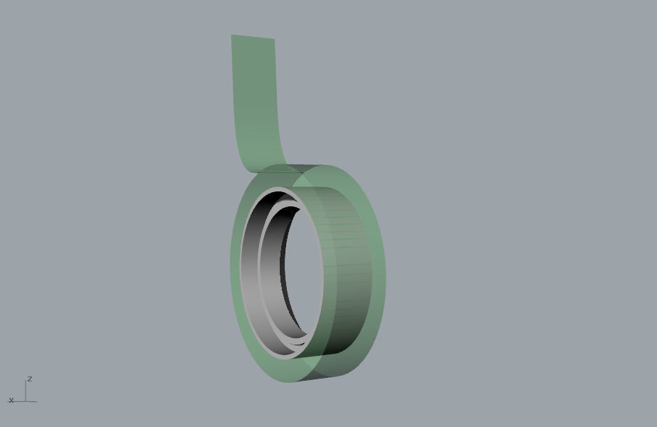 Round scotch tape 3D model 3D print model_28