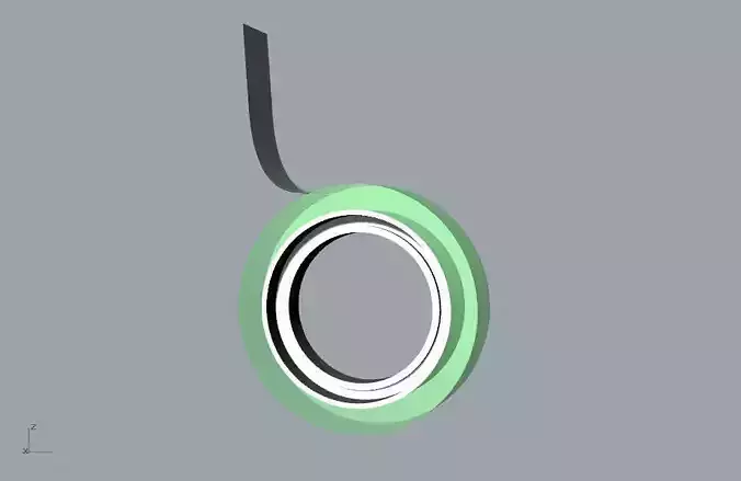 Round scotch tape 3D model 3D print model