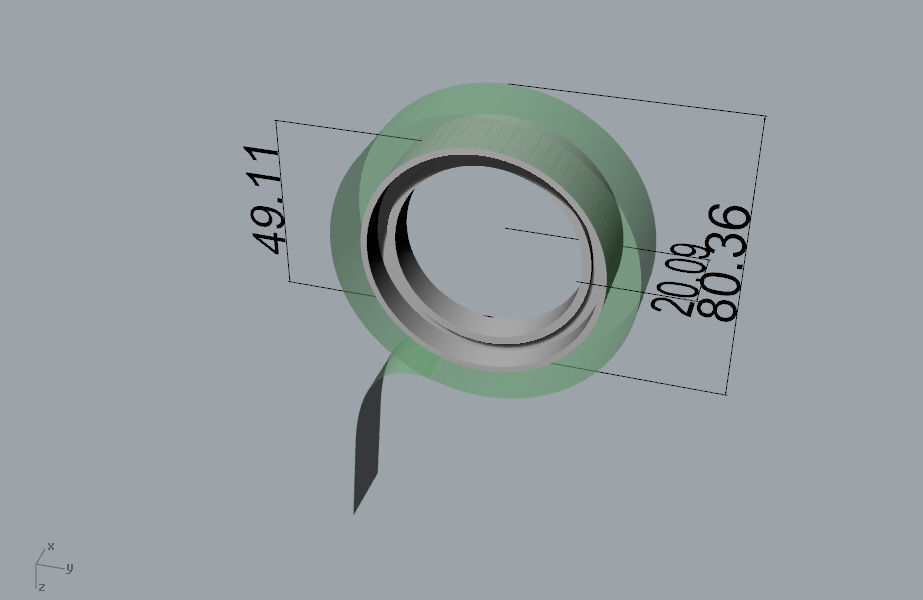 Round scotch tape 3D model 3D print model_34