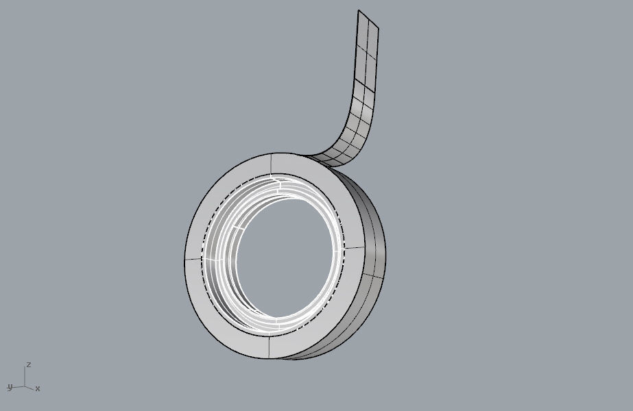 Round scotch tape 3D model 3D print model_15
