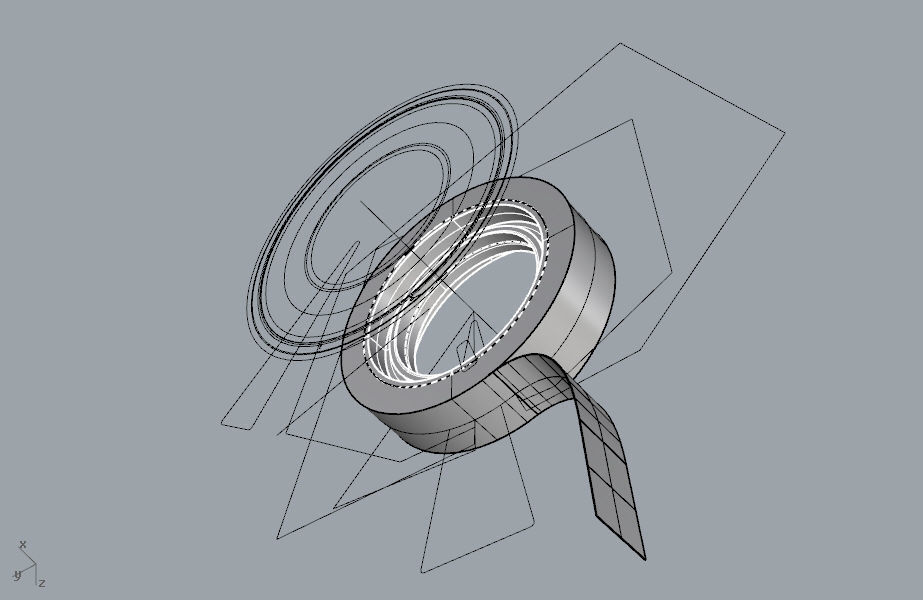 Round scotch tape 3D model 3D print model_25