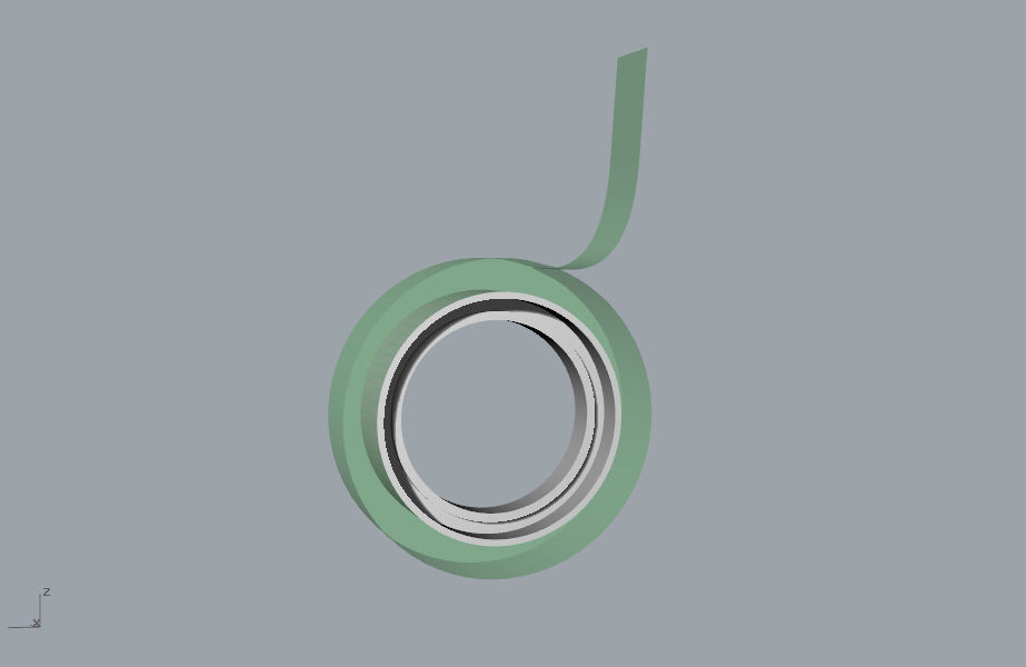 Round scotch tape 3D model 3D print model_12