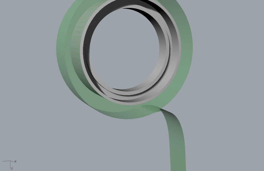 Round scotch tape 3D model 3D print model_4