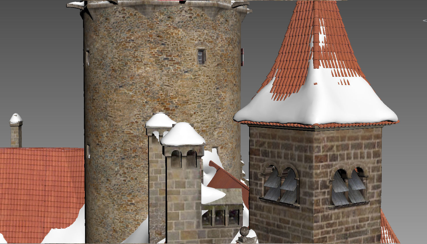 Medieval castle 3D model_3