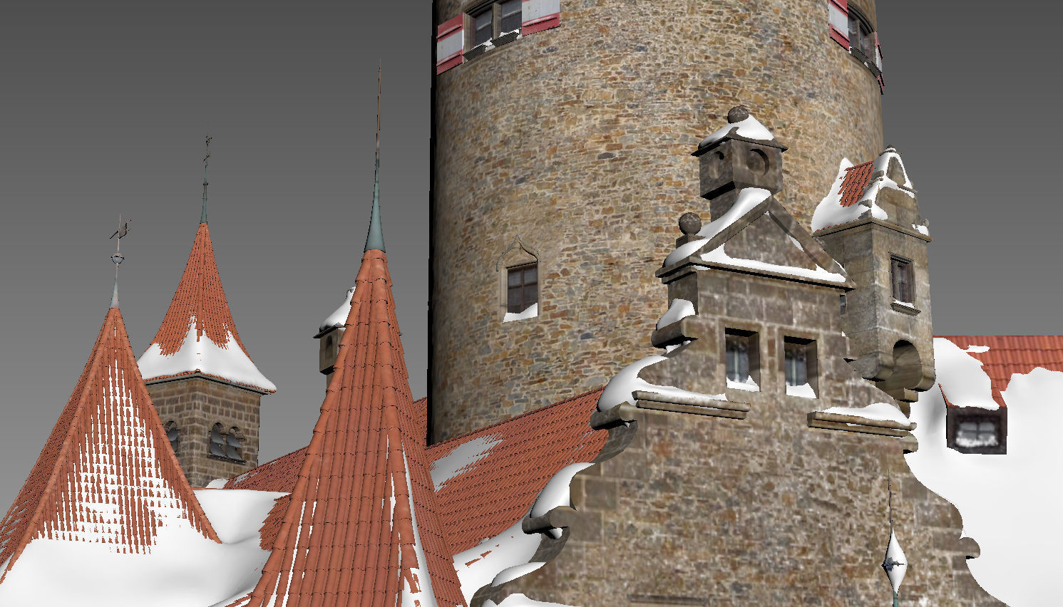Medieval castle 3D model_5