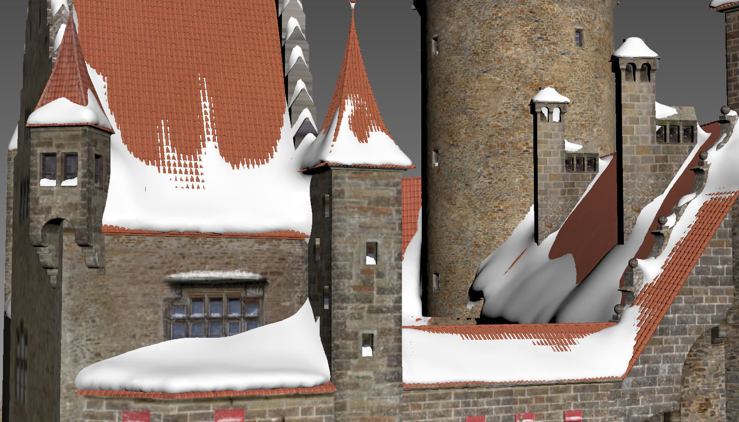 Medieval castle 3D model_4