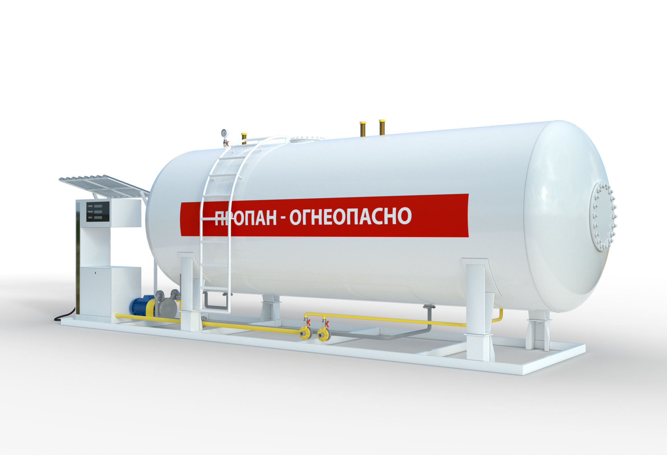 gas station  3D model_1