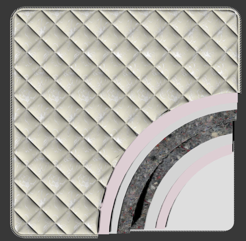 Mattress with cover 3D model_3