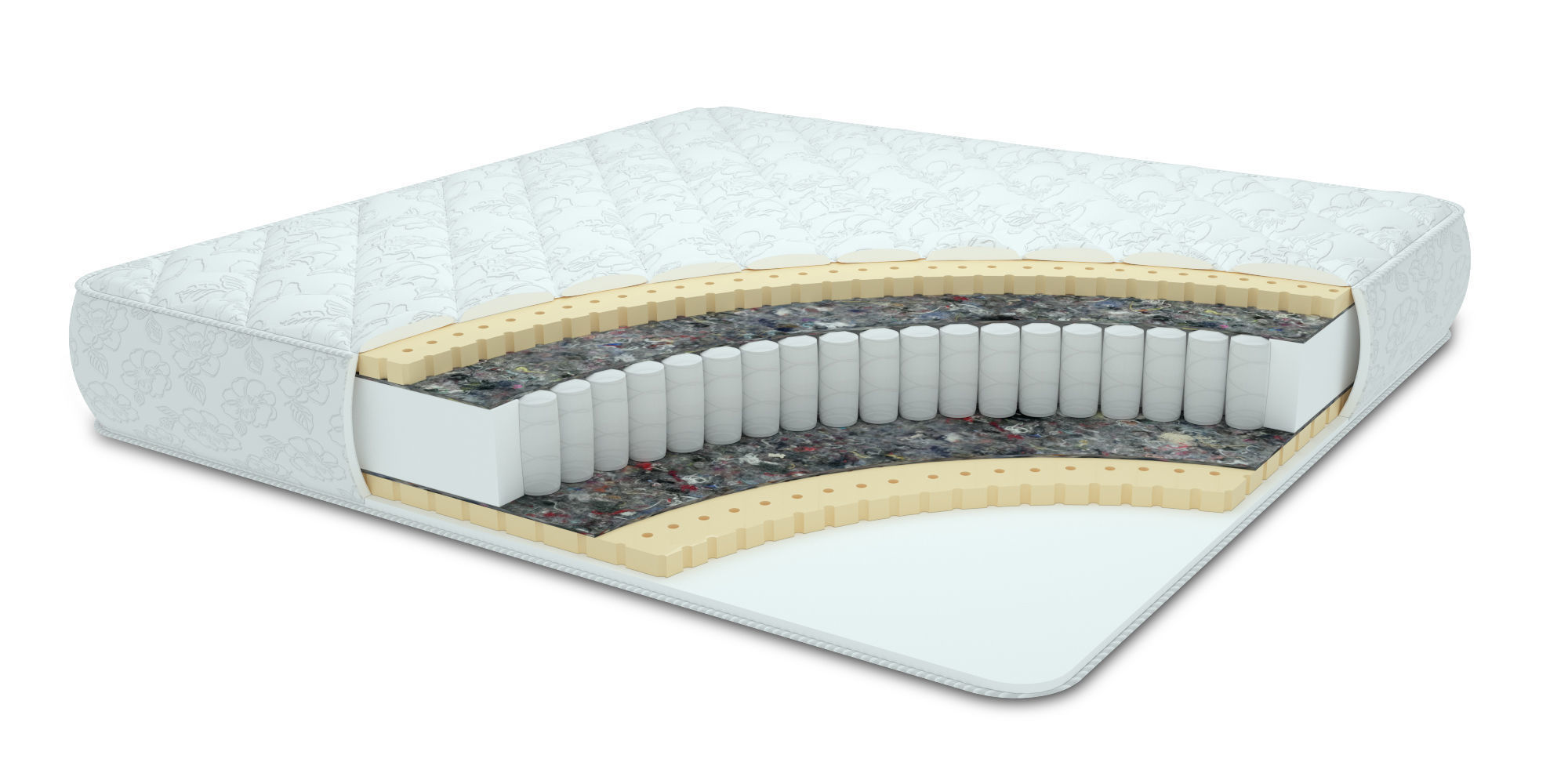 Mattress with cover 3D model_1