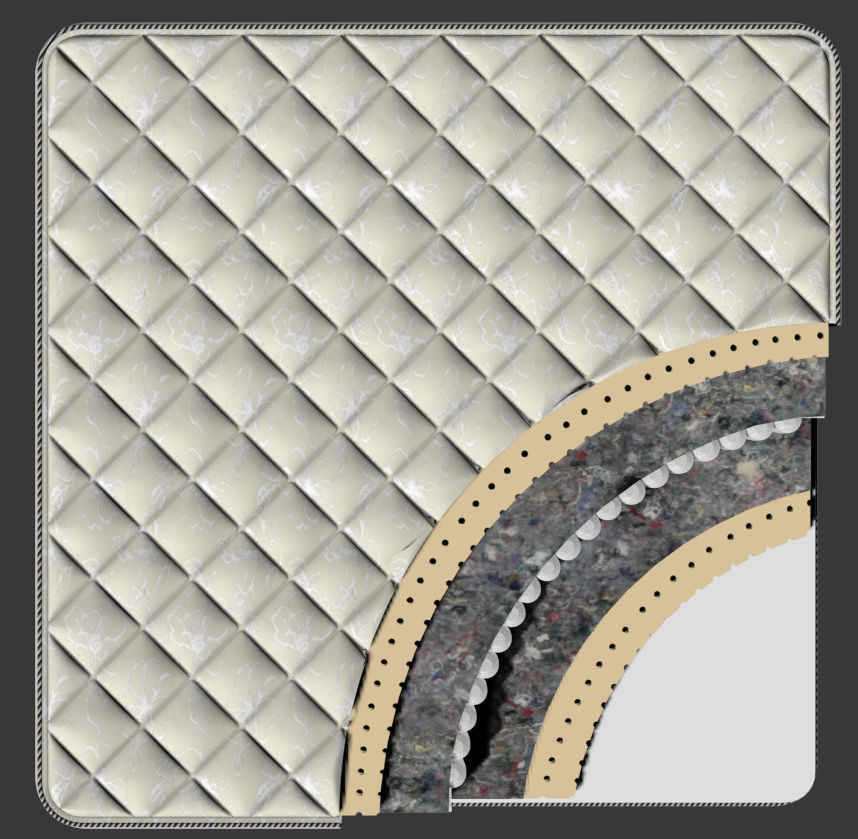 Mattress with cover 3D model_4