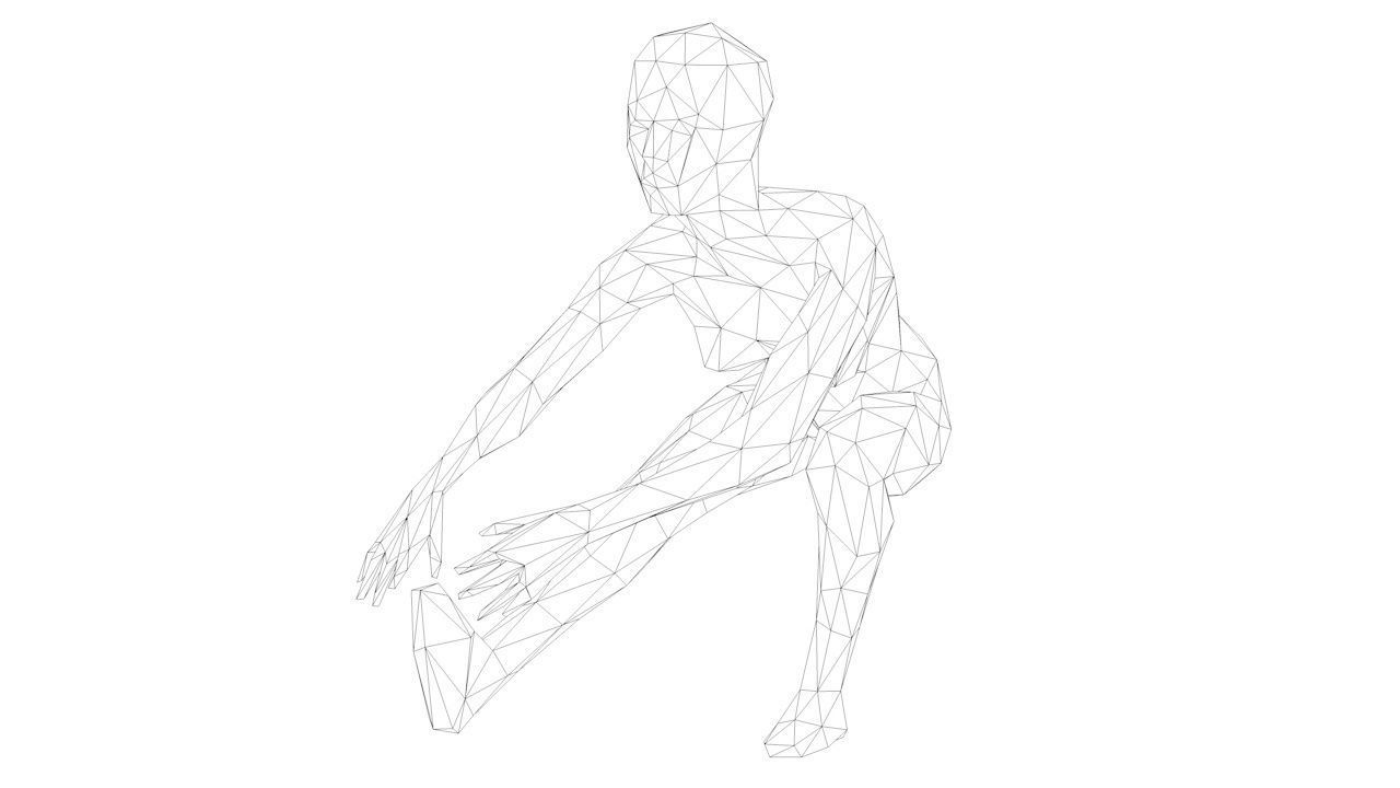 5 Ballet and Skating Lowpoly Women Low-poly 3D model_11