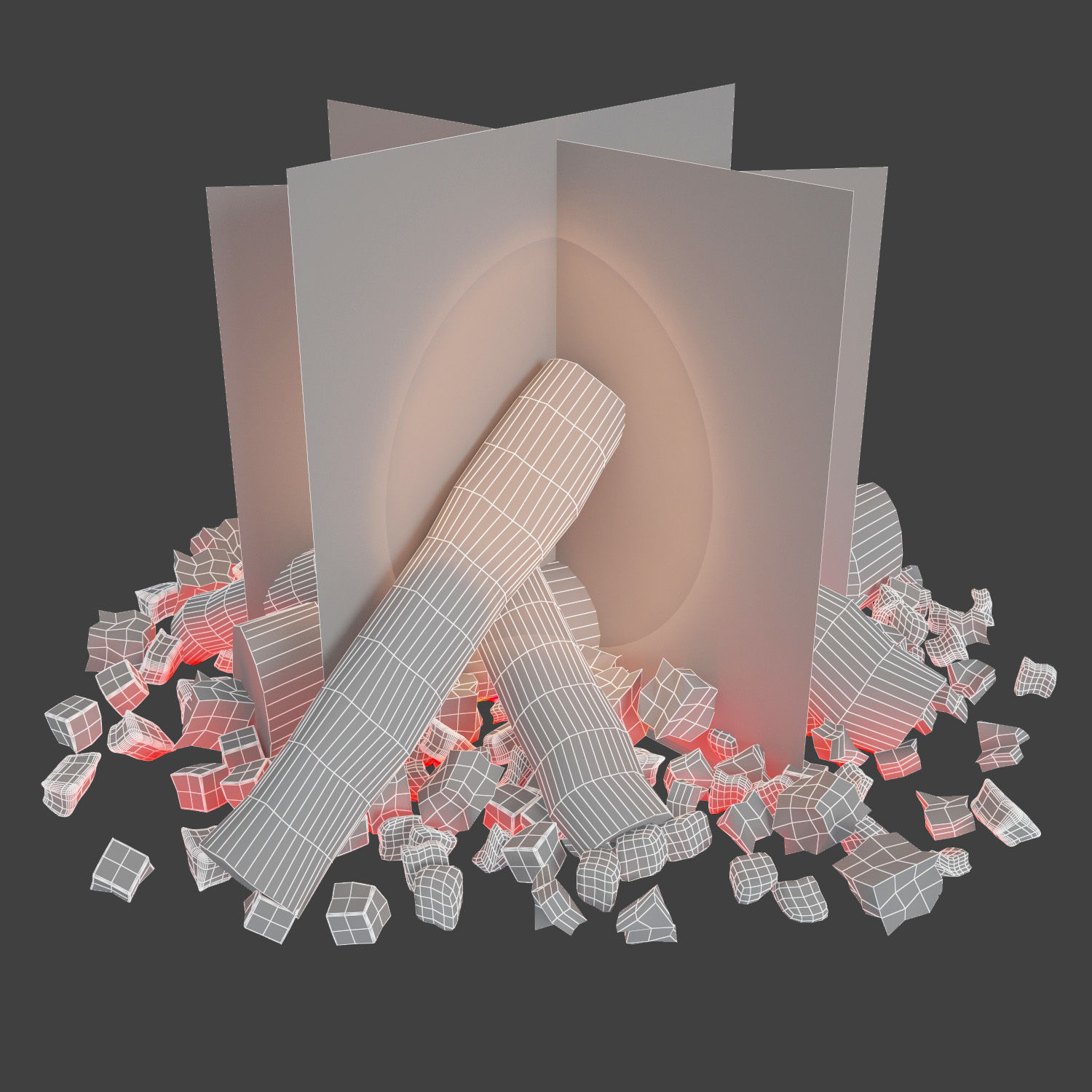 Firewood - Camp Fire 3D model_2