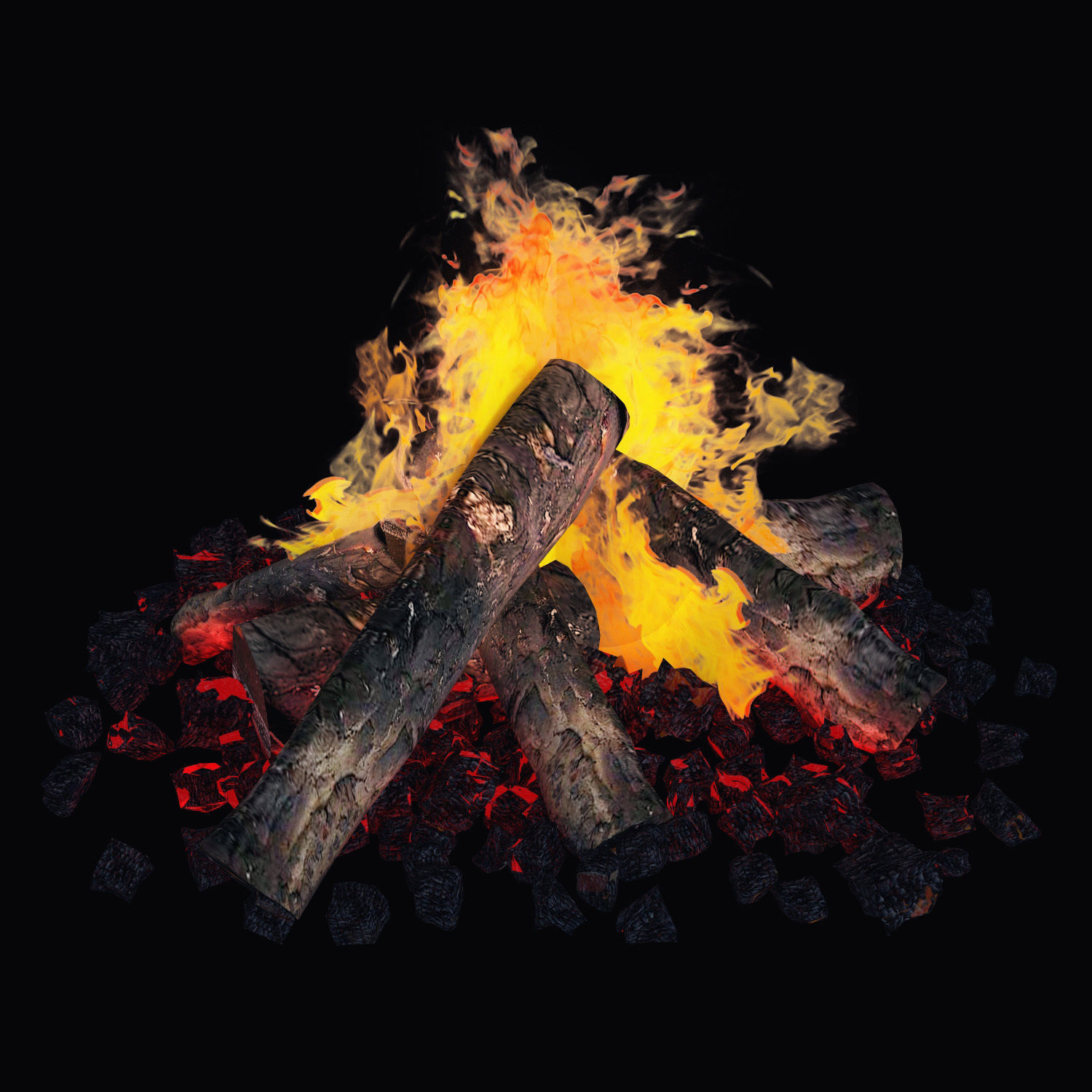 Firewood - Camp Fire 3D model_1