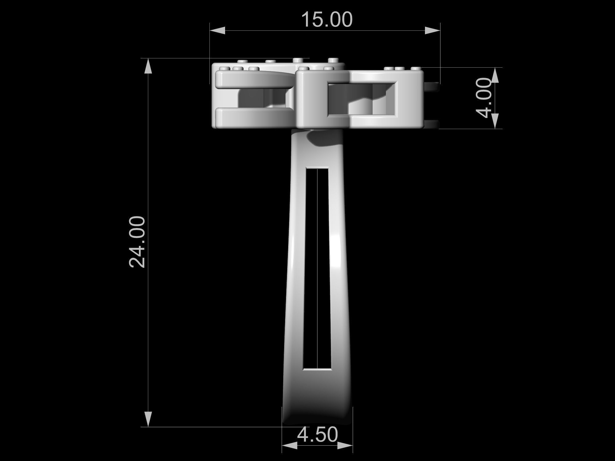 Butterfly Ring 3D print model_13