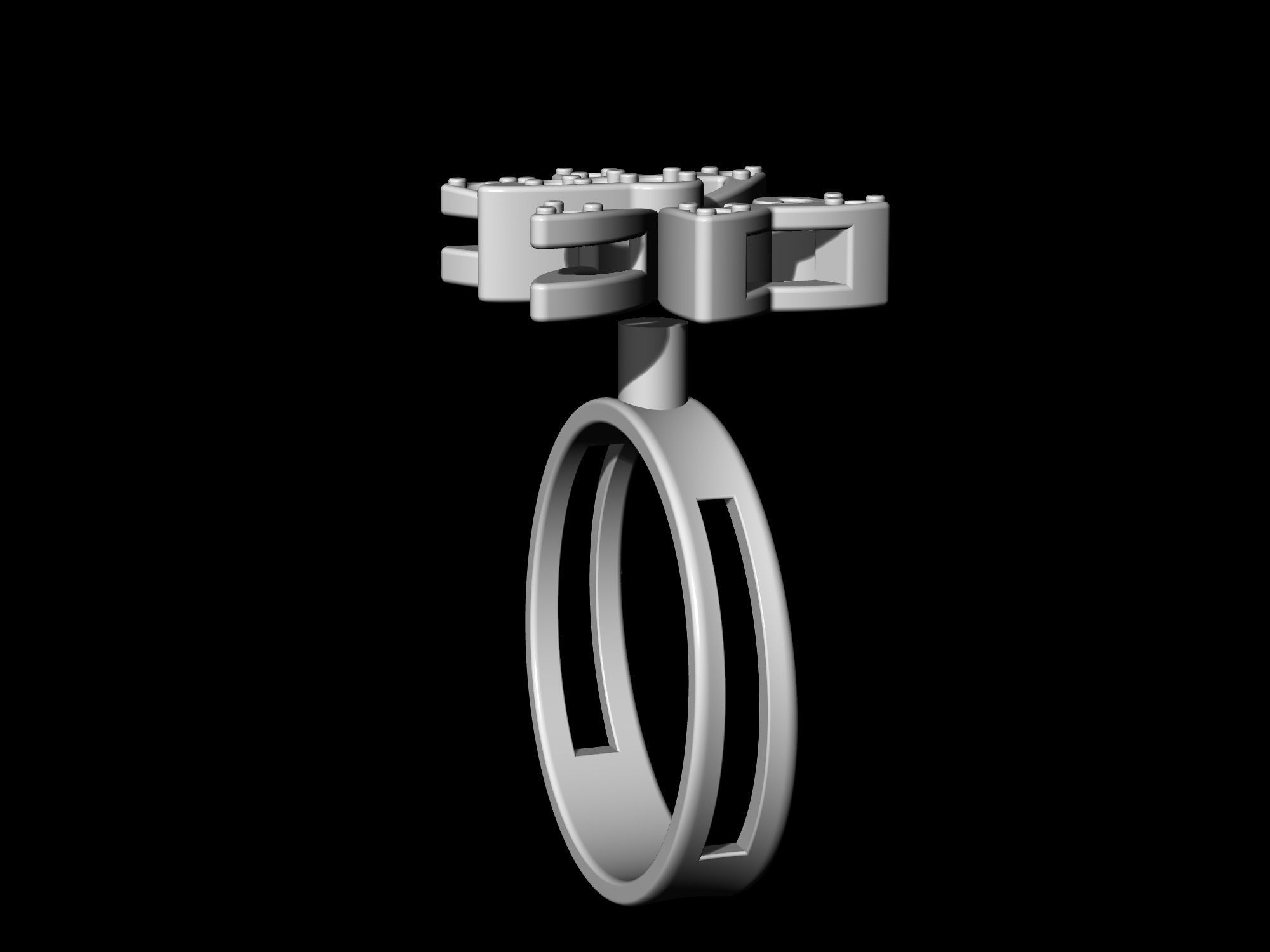 Butterfly Ring 3D print model_8