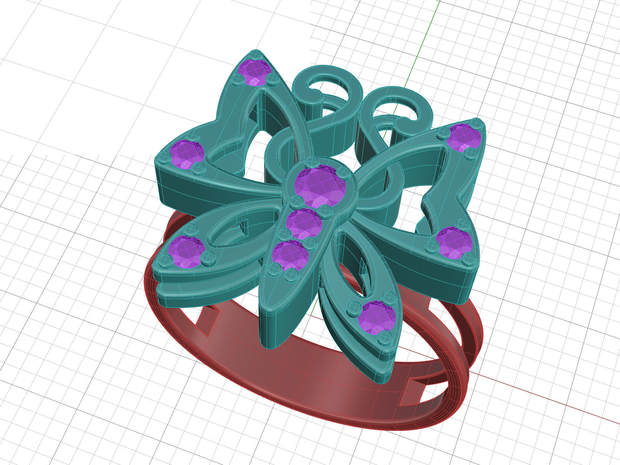 Butterfly Ring 3D print model_14