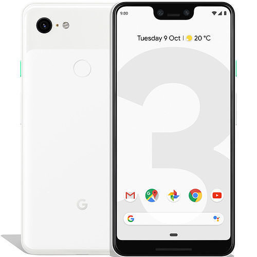 Google Pixel 3xl white customizable design 3D model Low-poly 3D model