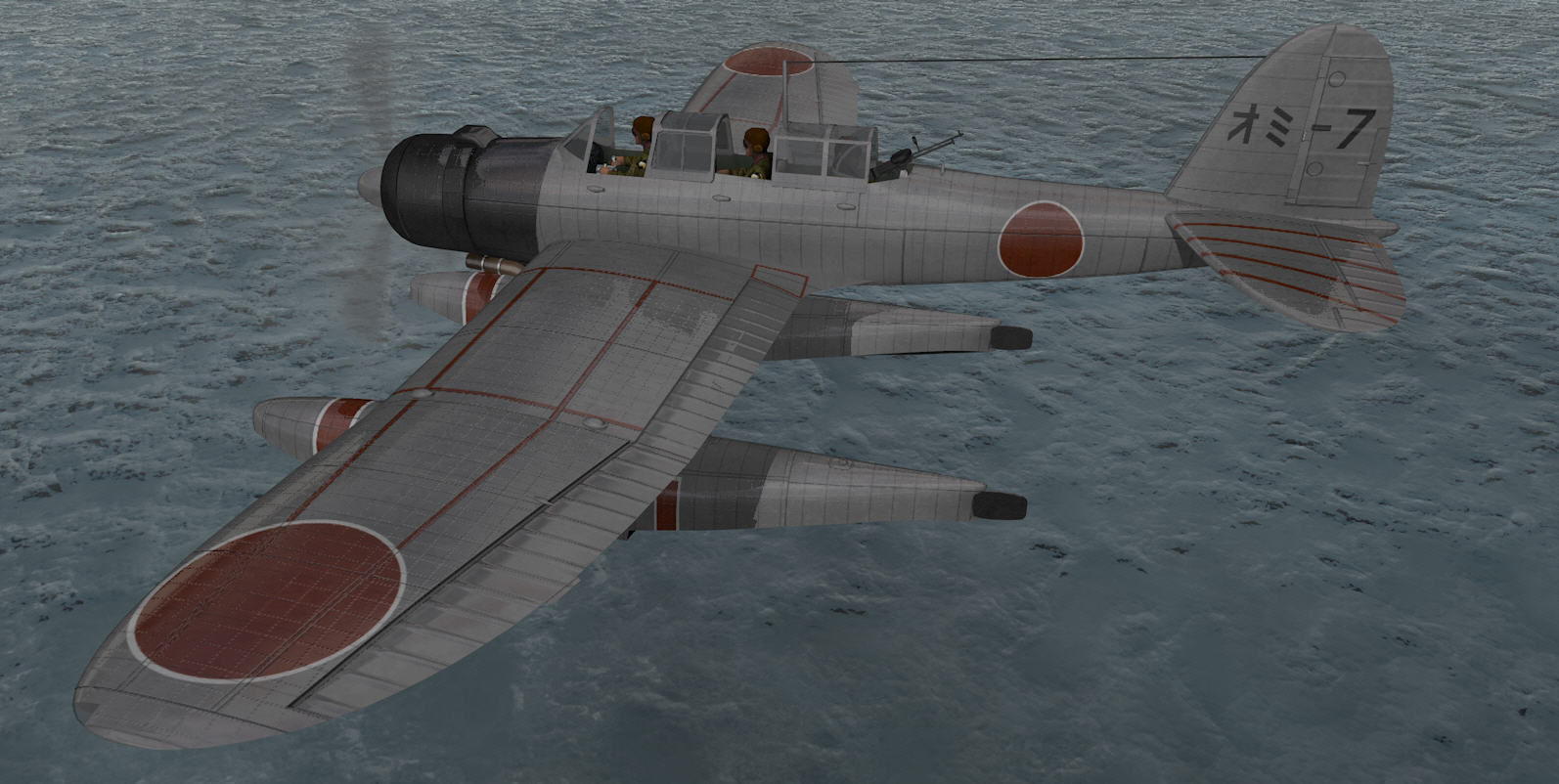 Aichi E13A1 Jaka - aka Jake 3D model_4