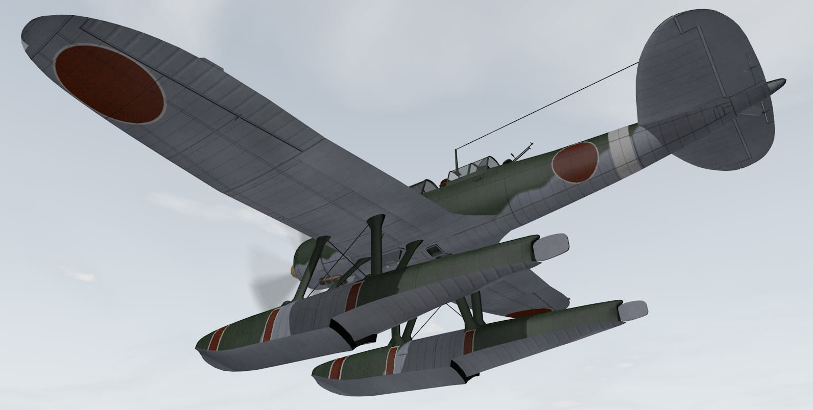 Aichi E13A1 Jaka - aka Jake 3D model_7
