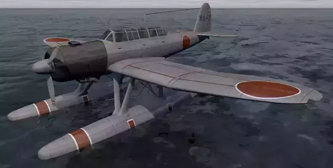 Aichi E13A1 Jaka - aka Jake 3D model