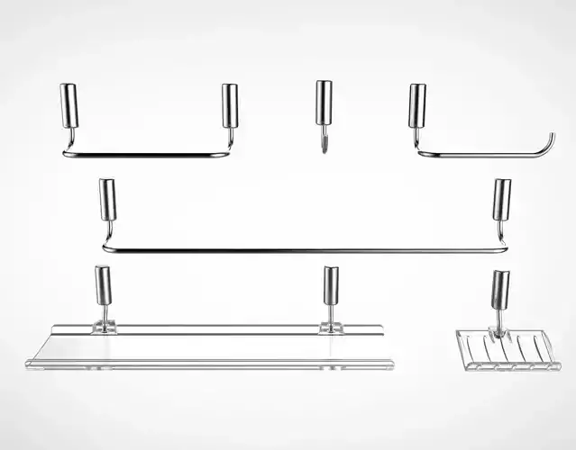 Shower Metals Collection 02 3D model