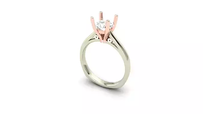 solitaire ring 3dm stl render detail 3D print model