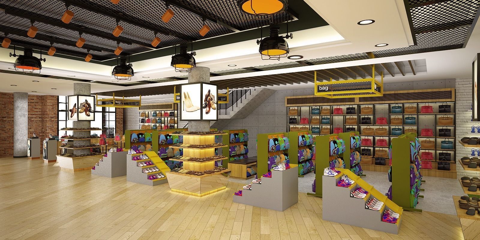 Industrial Shoes Store 3D model_4