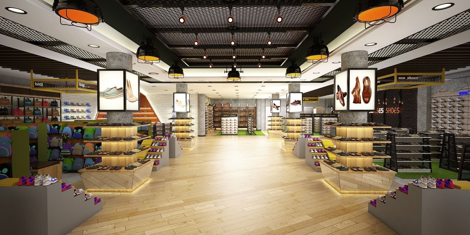 Industrial Shoes Store 3D model_7