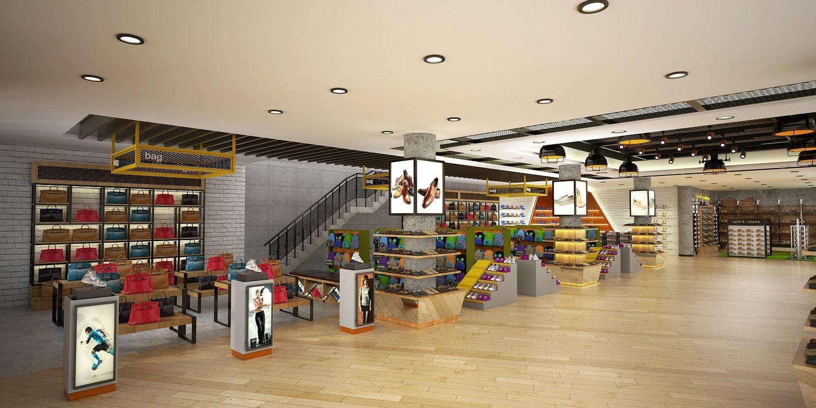 Industrial Shoes Store 3D model_5