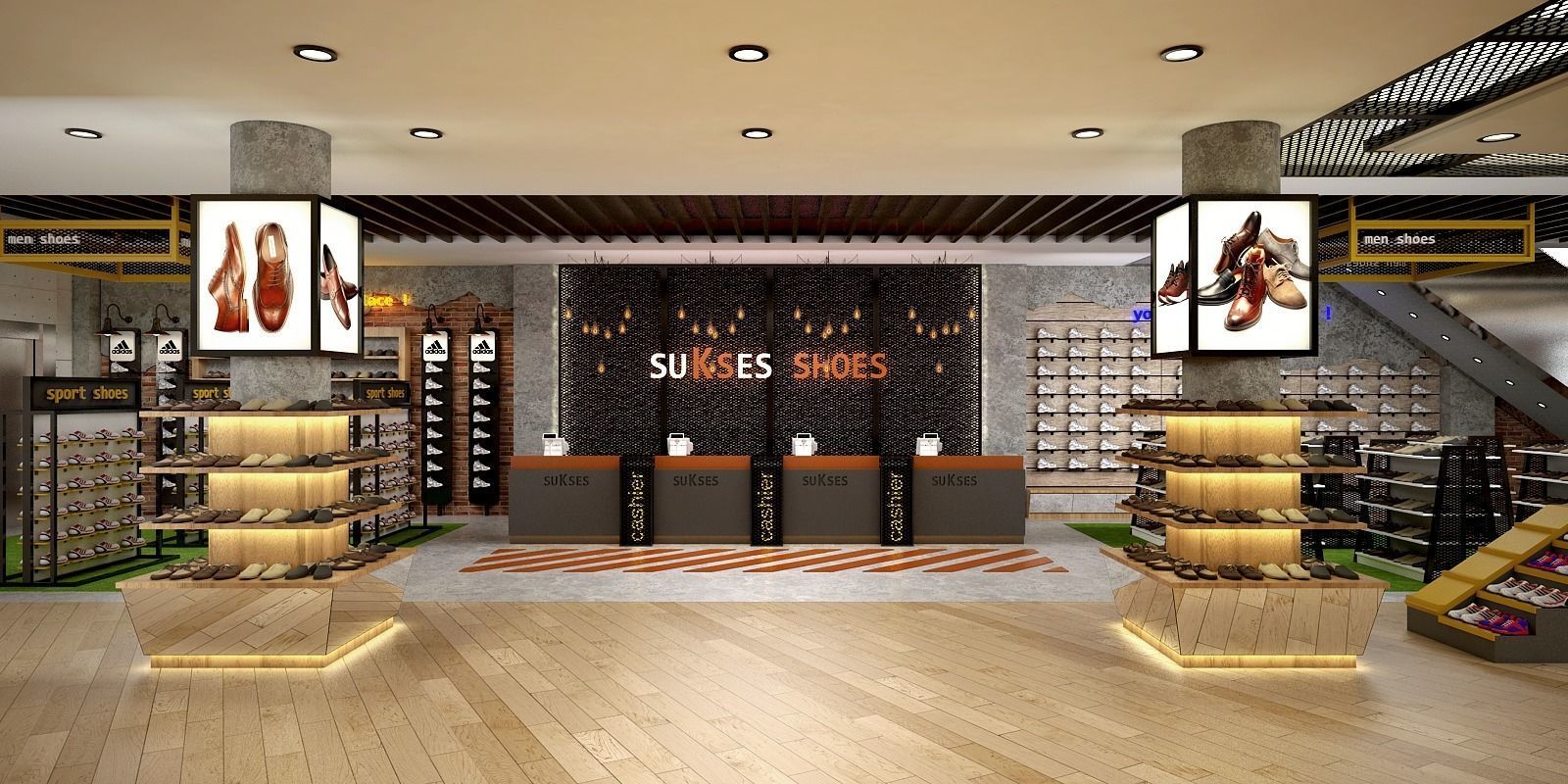 Industrial Shoes Store 3D model_1