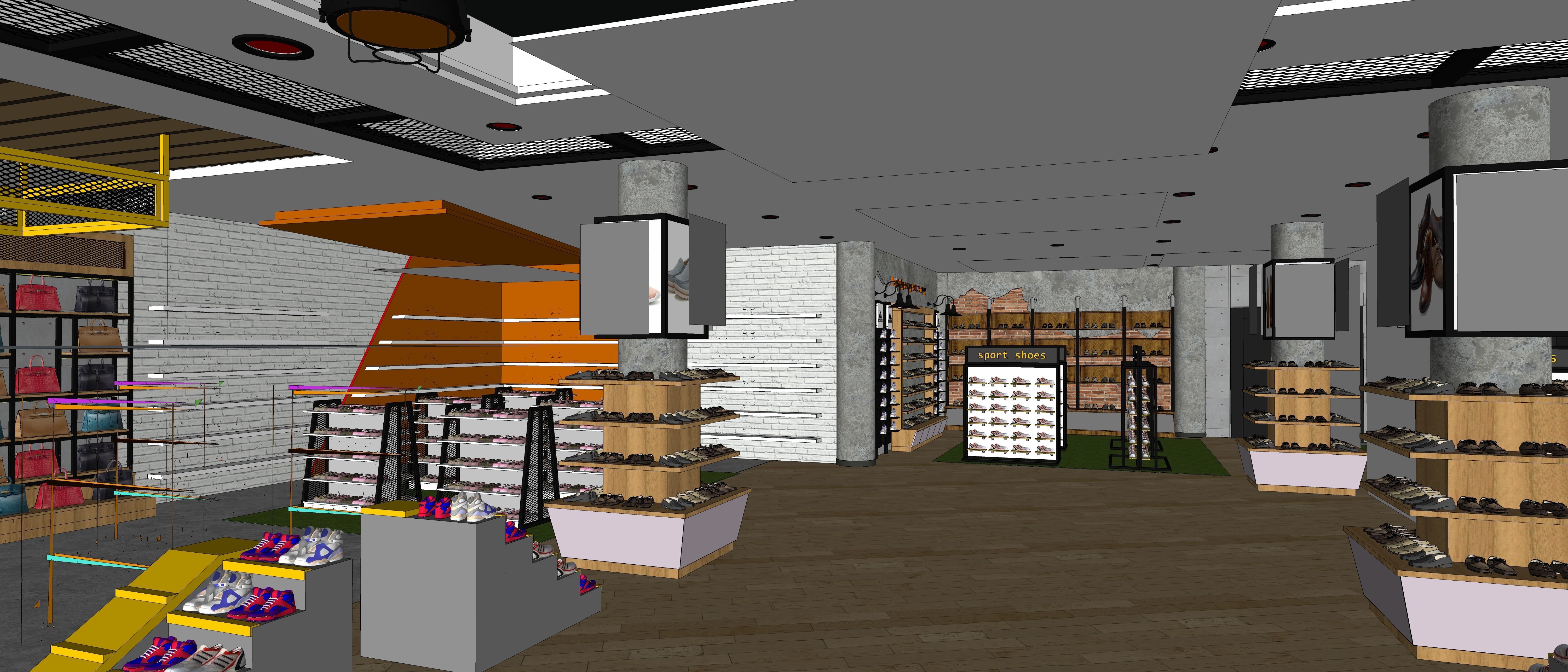 Industrial Shoes Store 3D model_10