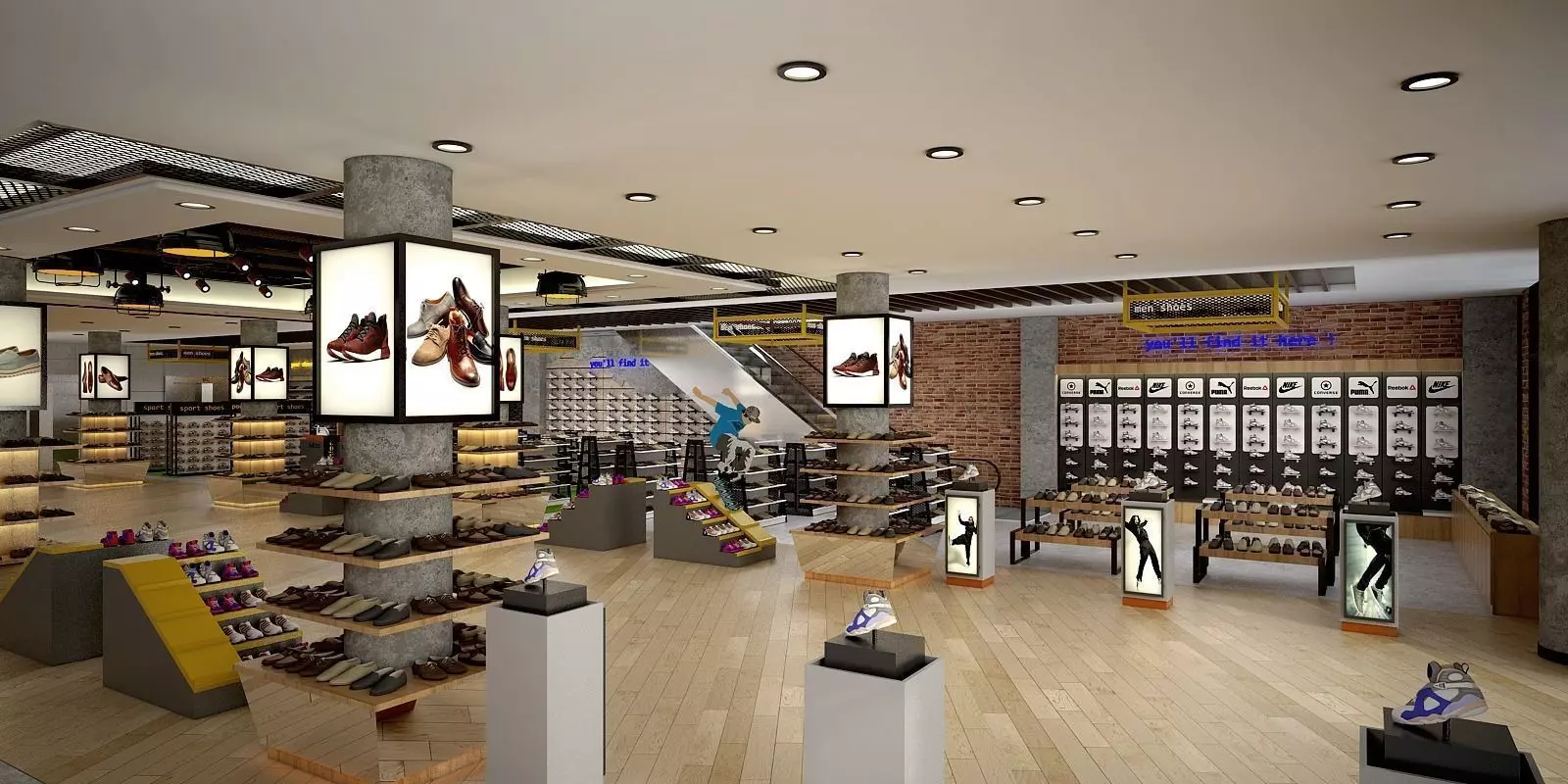 Industrial Shoes Store 3D model_0