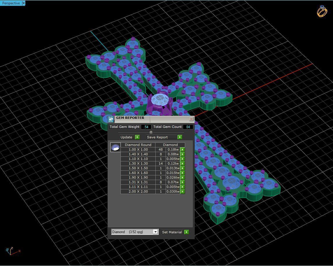Armenian cross with gems 3D print model_9