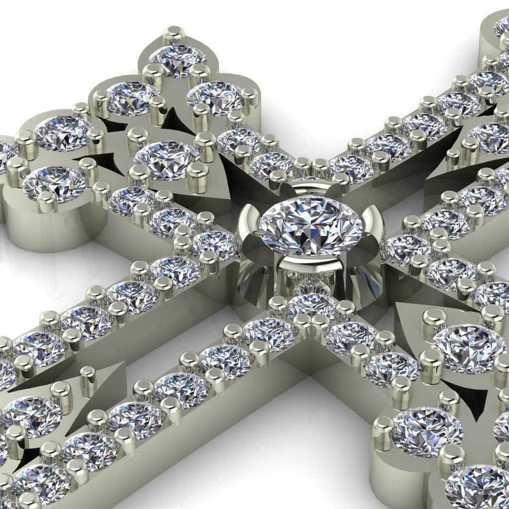 Armenian cross with gems 3D print model_1