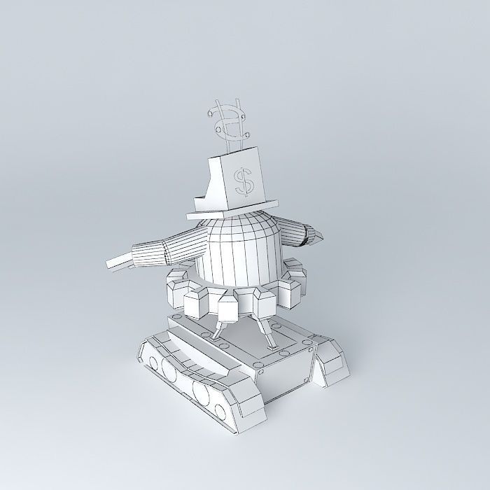 Toontown Cashbot CFO Free 3D model_4