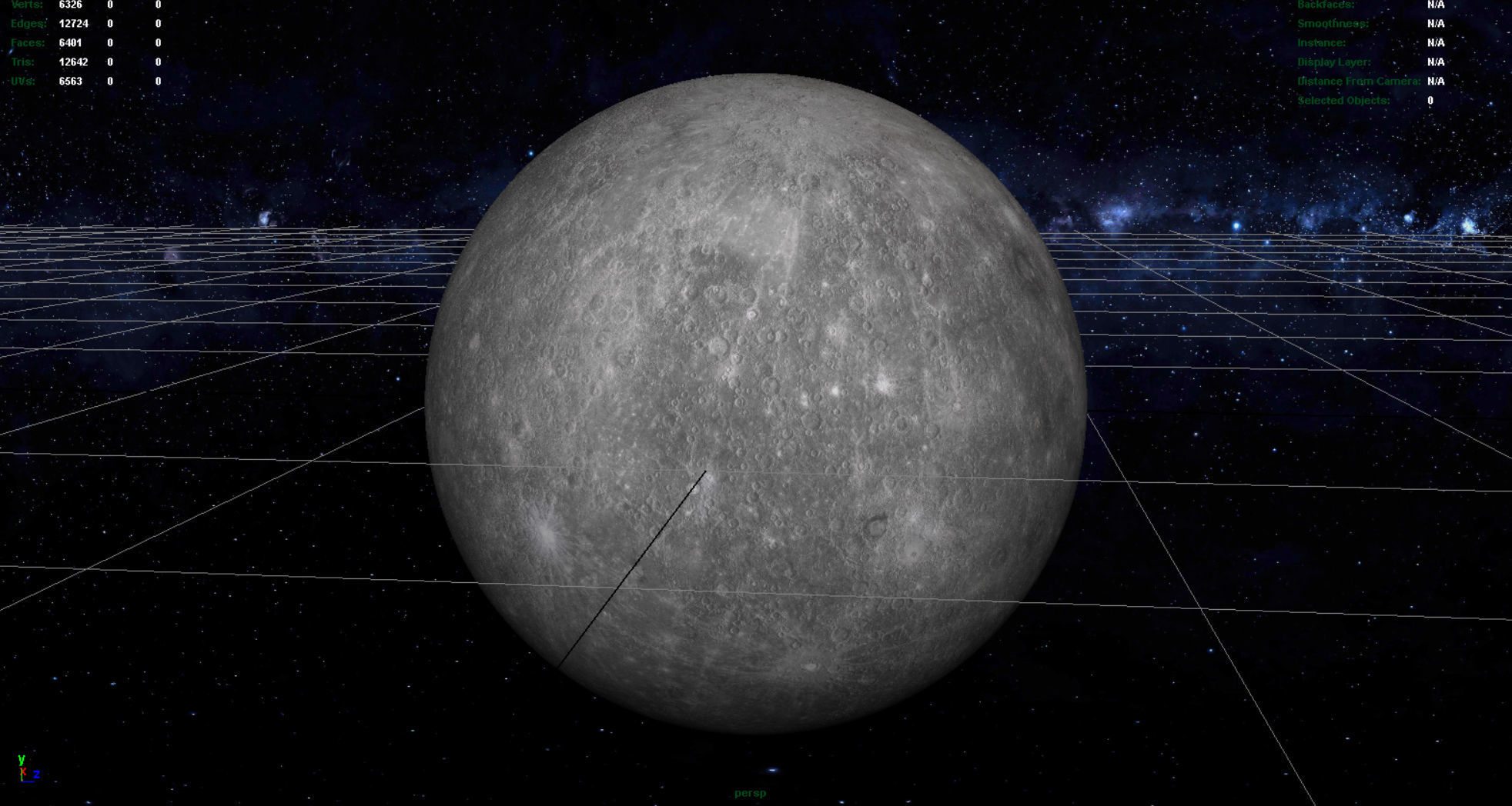 Mercury Low-poly 3D model_2