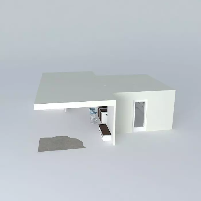 Futuristic kitchen design Free 3D model
