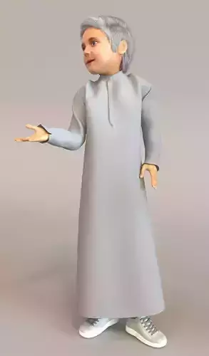 1x Arabic real cloth loop animated boy for testing