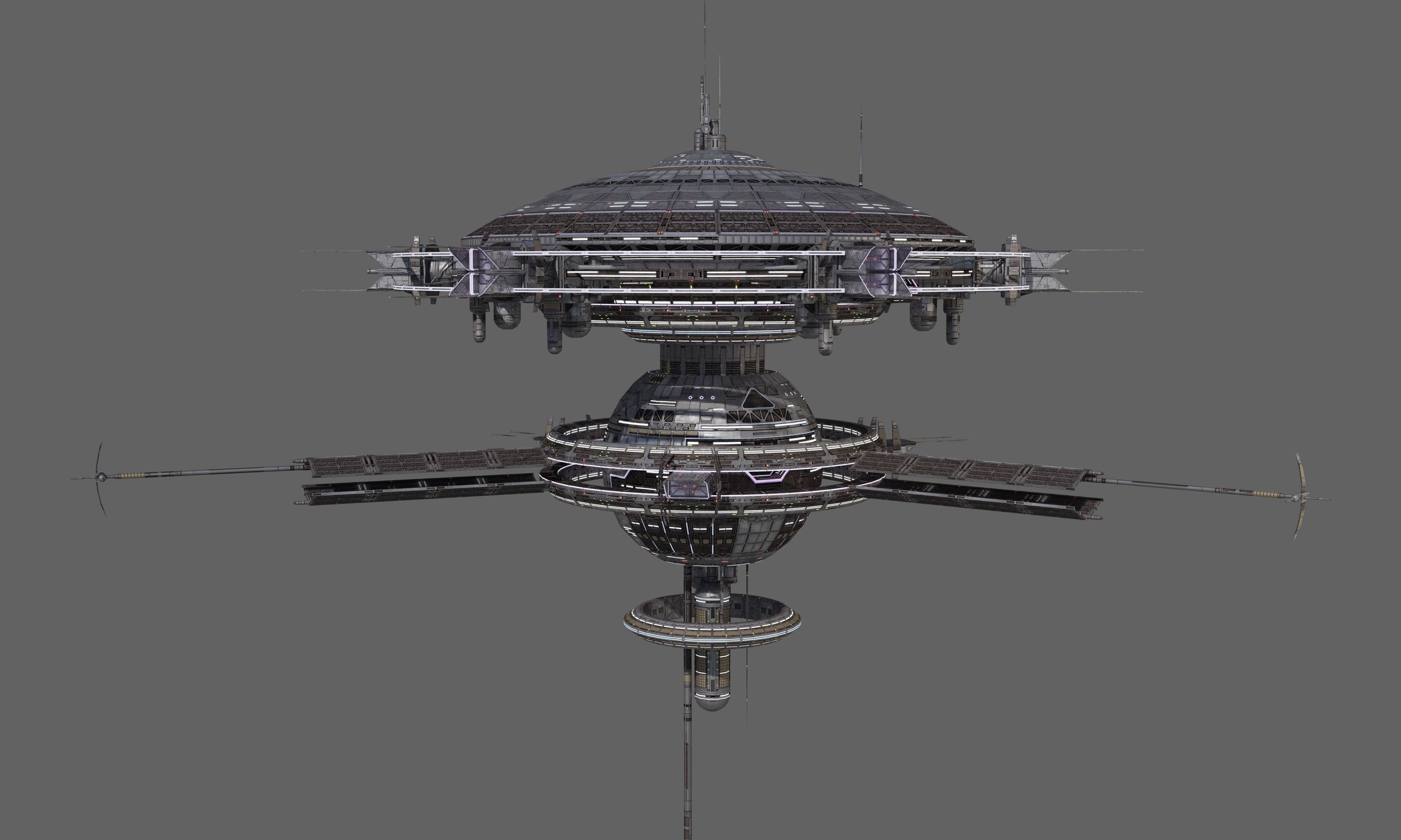 Space Station Low Poly -2 Low-poly 3D model_1