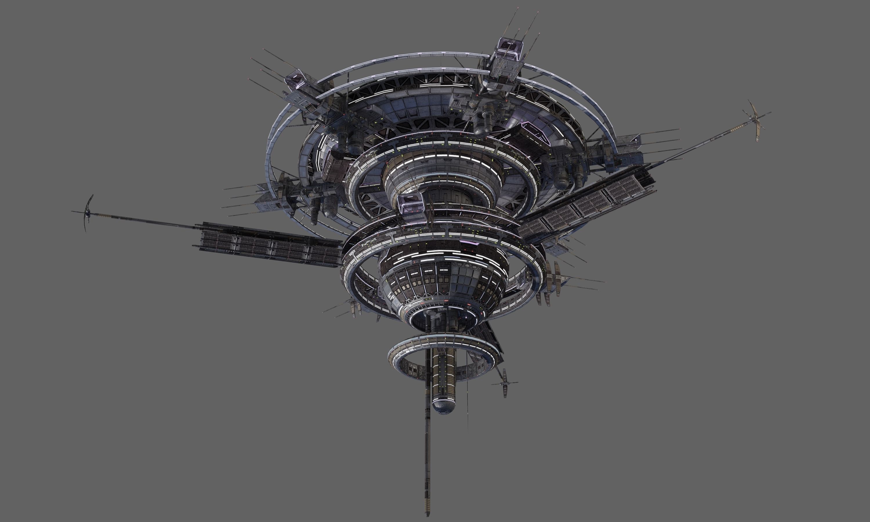 Space Station Low Poly -2 Low-poly 3D model_2