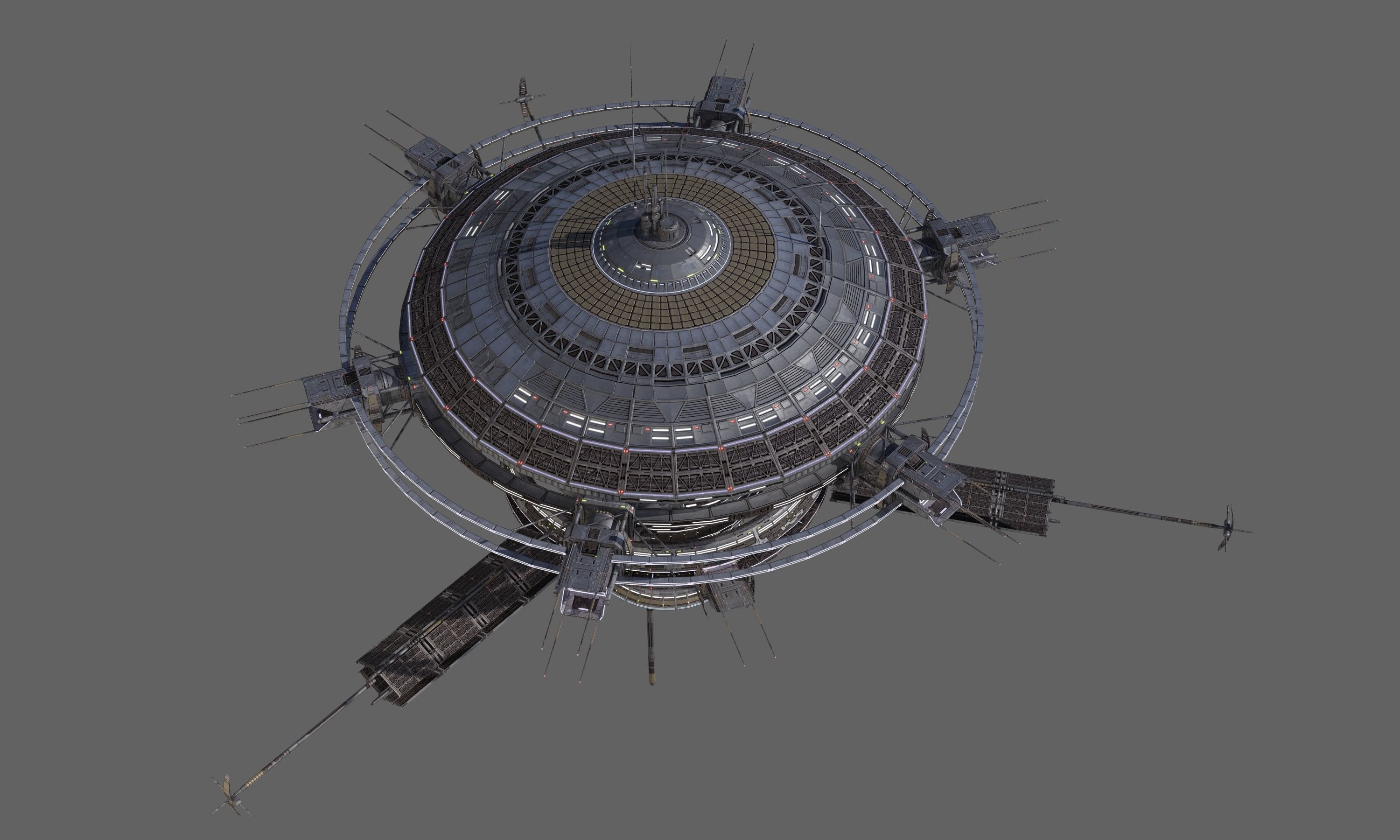 Space Station Low Poly -2 Low-poly 3D model_3