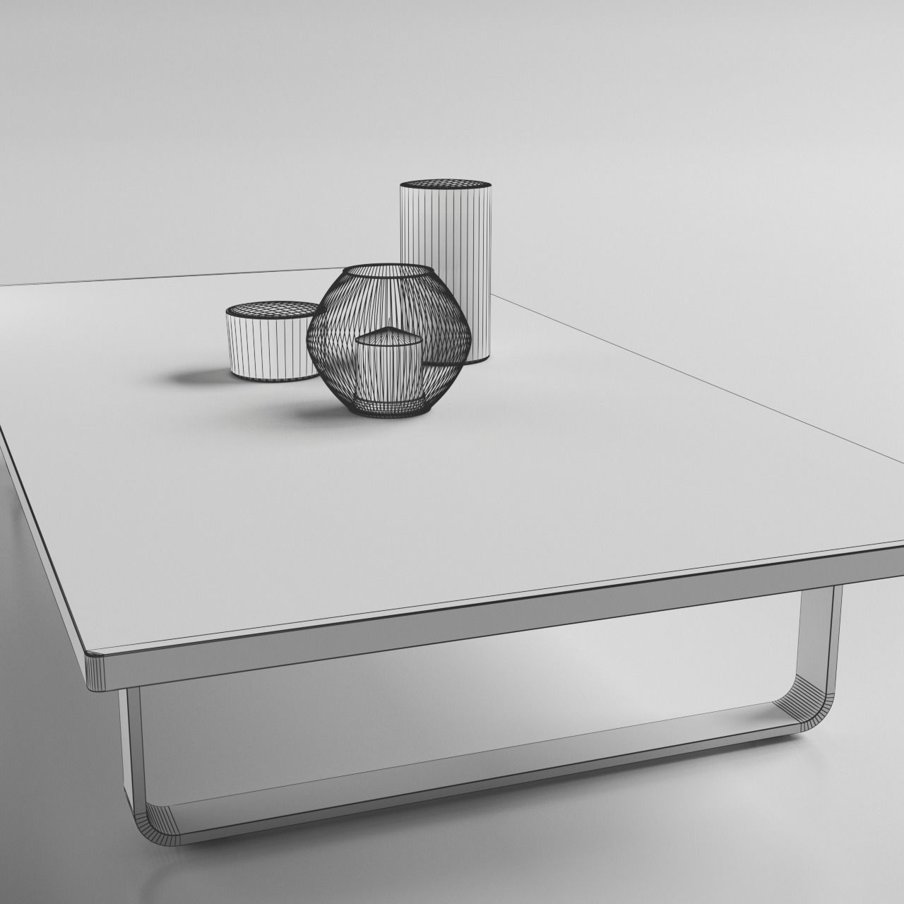 centre table - Bitta collection - by Kettal 3D model_3