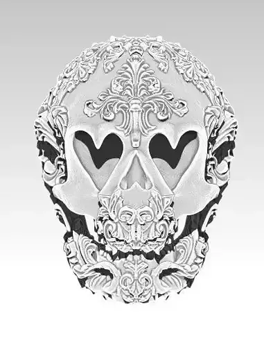 Love Heart Skull