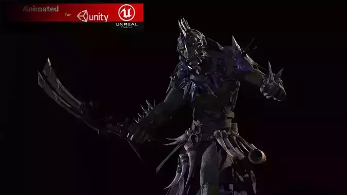 Orc fast runner Low-poly 3D model