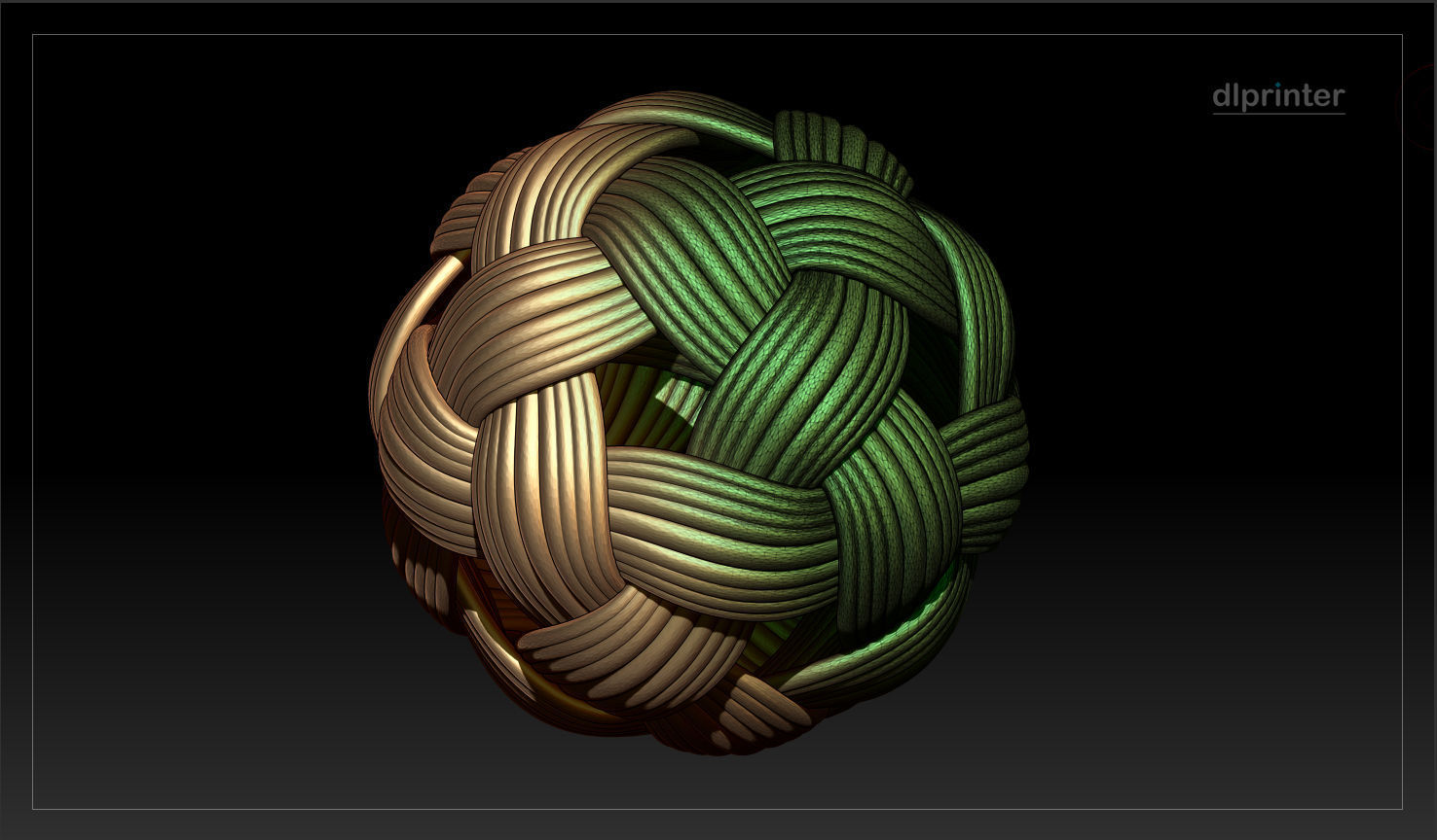 Takraw ball rattan ball 3D print model_2