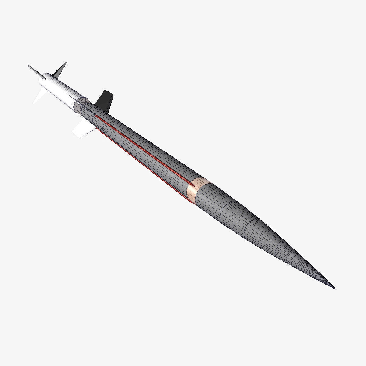 Aerobee 170 Rocket 3D model_8