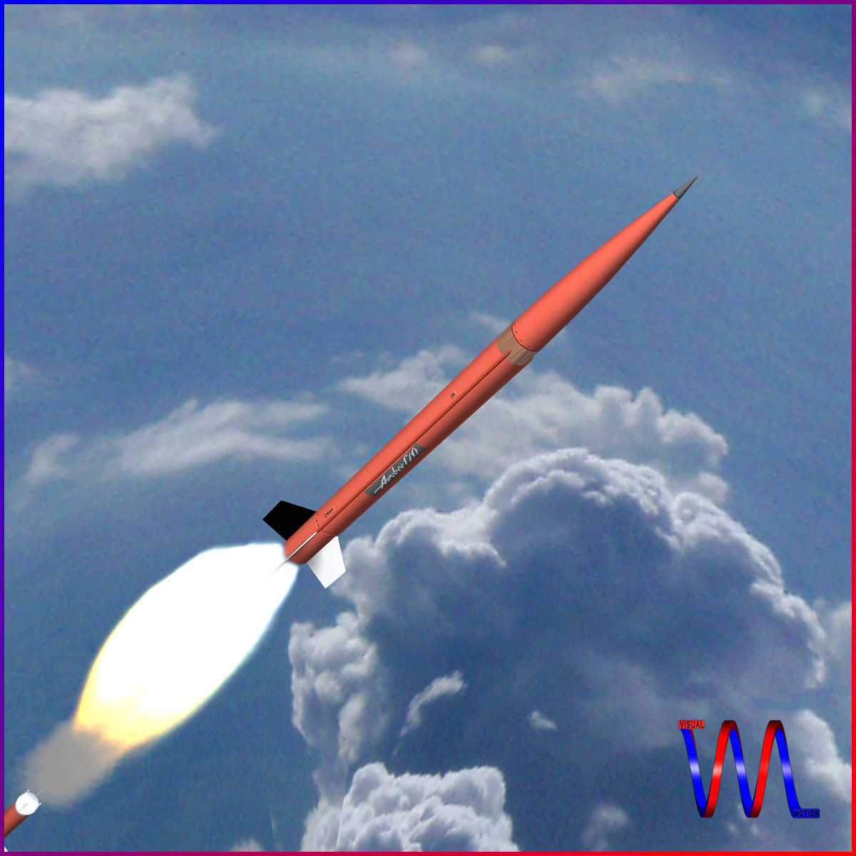 Aerobee 170 Rocket 3D model_1